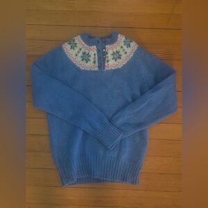 Blue Fair Isle Women's Sweater